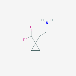 molecular formula C6H9F2N B13539499 (2,2-Difluorospiro[2.2]pentan-1-yl)methanamine 