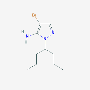 molecular formula C10H18BrN3 B13539527 4-Bromo-1-(heptan-4-yl)-1h-pyrazol-5-amine 