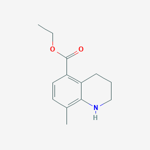 molecular formula C13H17NO2 B13539534 Ethyl 1,2,3,4-tetrahydro-8-methyl-5-quinolinecarboxylate CAS No. 118128-80-6