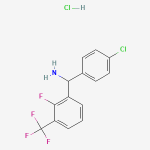 (4-Chlorophenyl)[2-fluoro-3-(trifluoromethyl)phenyl]methanaminehydrochloride