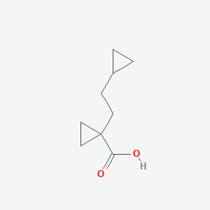 molecular formula C9H14O2 B13539568 1-(2-Cyclopropylethyl)cyclopropane-1-carboxylic acid 