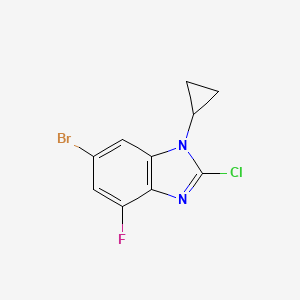 6-Bromo-2-chloro-1-cyclopropyl-4-fluoro-1H-benzo[d]imidazole