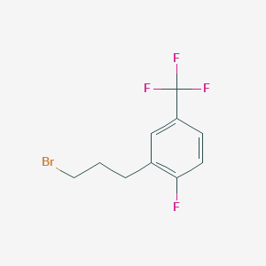 molecular formula C10H9BrF4 B13539607 3-(3-Bromopropyl)-4-fluorobenzotrifluoride 