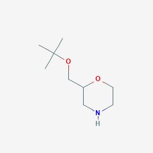 molecular formula C9H19NO2 B13539657 2-(Tert-butoxymethyl)morpholine 