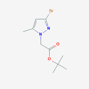 molecular formula C10H15BrN2O2 B13539661 tert-Butyl 2-(3-bromo-5-methyl-1H-pyrazol-1-yl)acetate CAS No. 2870702-62-6