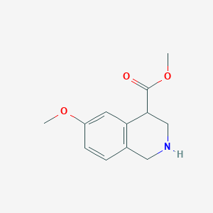 molecular formula C12H15NO3 B13539662 Methyl 6-methoxy-1,2,3,4-tetrahydroisoquinoline-4-carboxylate 