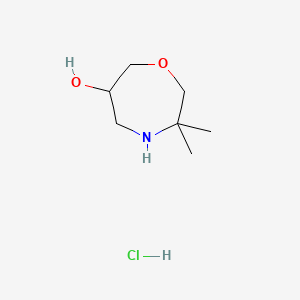 3,3-Dimethyl-1,4-oxazepan-6-olhydrochloride