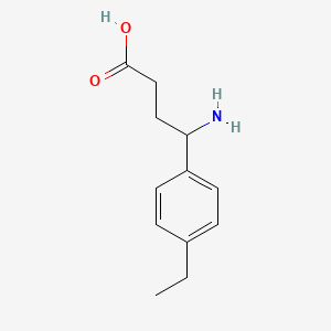 molecular formula C12H17NO2 B13539699 4-Amino-4-(4-ethylphenyl)butanoic acid 