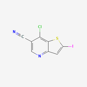 molecular formula C8H2ClIN2S B1353972 7-氯-2-碘噻吩并[3,2-B]吡啶-6-腈 CAS No. 700844-17-3