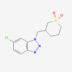 3-((6-Chloro-1H-benzo[d][1,2,3]triazol-1-yl)methyl)tetrahydro-2H-thiopyran 1,1-dioxide