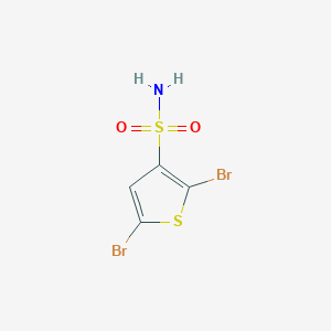 molecular formula C4H3Br2NO2S2 B13539763 2,5-Dibromothiophene-3-sulfonamide CAS No. 7182-36-7