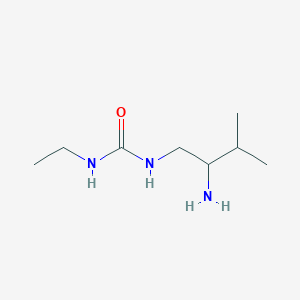 molecular formula C8H19N3O B13539775 1-(2-Amino-3-methylbutyl)-3-ethylurea 