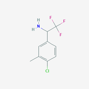 1-(4-Chloro-3-methylphenyl)-2,2,2-trifluoroethan-1-amine