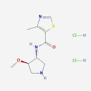 rac-N-[(3R,4R)-4-methoxypyrrolidin-3-yl]-4-methyl-1,3-thiazole-5-carboxamidedihydrochloride,trans