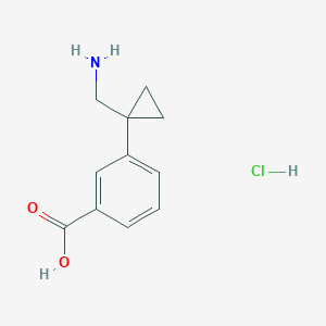 3-[1-(Aminomethyl)cyclopropyl]benzoicacidhydrochloride