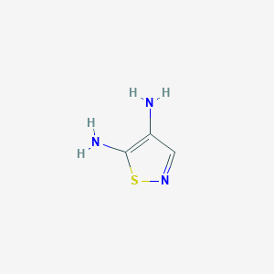molecular formula C3H5N3S B135398 Isothiazole-4,5-diamine CAS No. 153970-46-8