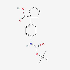 1-(4-{[(Tert-butoxy)carbonyl]amino}phenyl)cyclopentane-1-carboxylicacid