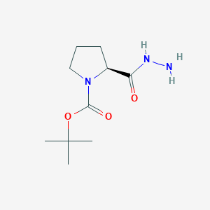 molecular formula C10H19N3O3 B1353981 (S)-叔丁基 2-(肼羰基)吡咯烷-1-羧酸酯 CAS No. 881310-04-9