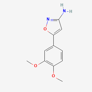 molecular formula C11H12N2O3 B13539811 5-(3,4-Dimethoxyphenyl)isoxazol-3-amine 