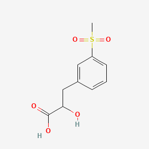 molecular formula C10H12O5S B13539858 2-Hydroxy-3-(3-methanesulfonylphenyl)propanoic acid 