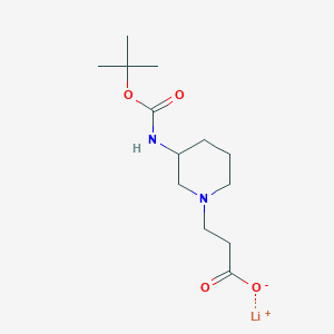 Lithium(1+) 3-(3-{[(tert-butoxy)carbonyl]amino}piperidin-1-yl)propanoate