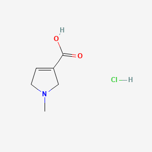 molecular formula C6H10ClNO2 B13539911 1-methyl-2,5-dihydro-1H-pyrrole-3-carboxylicacidhydrochloride 