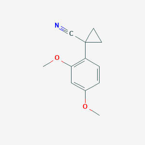 molecular formula C12H13NO2 B13539944 1-(2,4-Dimethoxyphenyl)cyclopropane-1-carbonitrile 