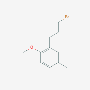 molecular formula C11H15BrO B13539958 2-(3-Bromopropyl)-4-methylanisole 