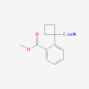 molecular formula C13H13NO2 B13539991 Methyl 2-(1-cyanocyclobutyl)benzoate 