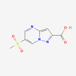 molecular formula C8H7N3O4S B13540023 6-Methanesulfonylpyrazolo[1,5-a]pyrimidine-2-carboxylicacid 