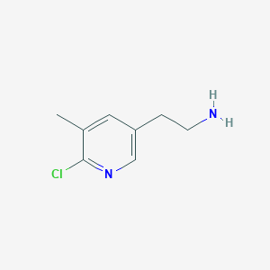 molecular formula C8H11ClN2 B13540037 2-(6-Chloro-5-methylpyridin-3-yl)ethan-1-amine 