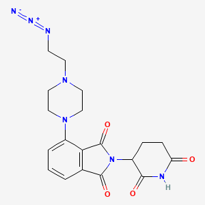 molecular formula C19H21N7O4 B13540055 4-[4-(2-azidoethyl)piperazin-1-yl]-2-(2,6-dioxopiperidin-3-yl)-2,3-dihydro-1H-isoindole-1,3-dione 