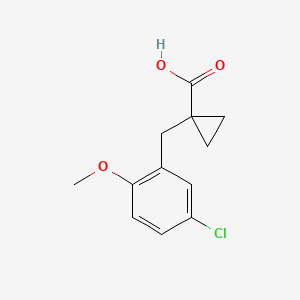 1-(5-Chloro-2-methoxybenzyl)cyclopropane-1-carboxylic acid