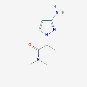 molecular formula C10H18N4O B13540088 2-(3-Amino-1h-pyrazol-1-yl)-N,N-diethylpropanamide 