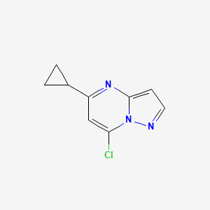 molecular formula C9H8ClN3 B13540096 7-Chloro-5-cyclopropylpyrazolo[1,5-a]pyrimidine 