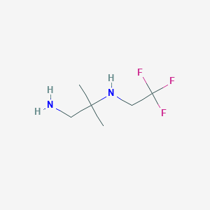 molecular formula C6H13F3N2 B13540101 (1-Amino-2-methylpropan-2-yl)(2,2,2-trifluoroethyl)amine 