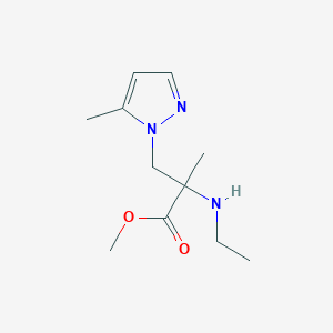 Methyl 2-(ethylamino)-2-methyl-3-(5-methyl-1h-pyrazol-1-yl)propanoate