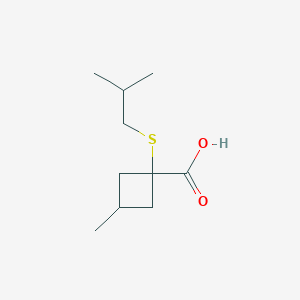 1-(Isobutylthio)-3-methylcyclobutane-1-carboxylic acid