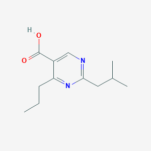 molecular formula C12H18N2O2 B13540183 2-Isobutyl-4-propylpyrimidine-5-carboxylic acid 