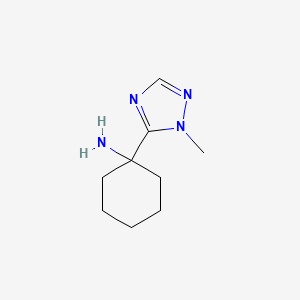 molecular formula C9H16N4 B13540193 1-(1-Methyl-1h-1,2,4-triazol-5-yl)cyclohexan-1-amine 