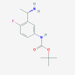 (S)-tert-Butyl (3-(1-aminoethyl)-4-fluorophenyl)carbamate