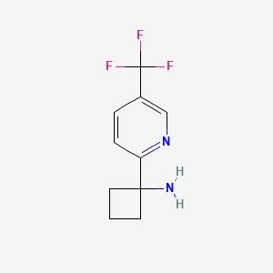 molecular formula C10H11F3N2 B13540254 1-[5-(Trifluoromethyl)-2-pyridinyl]cyclobutanamine 