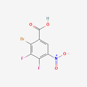 molecular formula C7H2BrF2NO4 B13540290 2-Bromo-3,4-difluoro-5-nitrobenzoic acid 