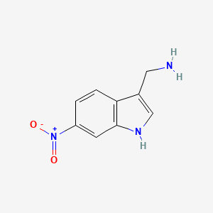 molecular formula C9H9N3O2 B13540315 (6-nitro-1H-indol-3-yl)methanamine 