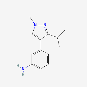 3-(3-Isopropyl-1-methyl-1h-pyrazol-4-yl)aniline