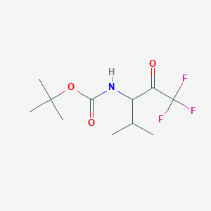 molecular formula C11H18F3NO3 B13540338 (1-Isopropyl-3,3,3-trifluoro-2-oxopropyl)carbamic acid tert-butyl ester 