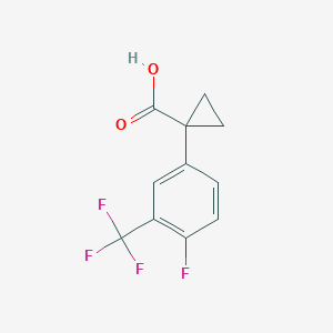 1-[4-Fluoro-3-(trifluoromethyl)phenyl]cyclopropane-1-carboxylic acid