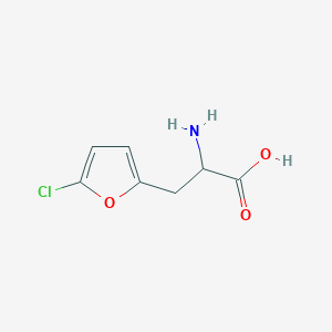 molecular formula C7H8ClNO3 B13540361 2-Amino-3-(5-chlorofuran-2-yl)propanoic acid 