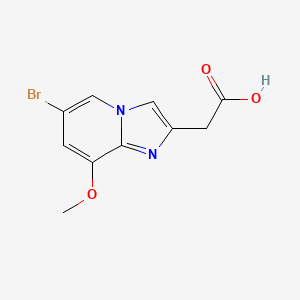 molecular formula C10H9BrN2O3 B13540427 2-(6-Bromo-8-methoxyimidazo[1,2-a]pyridin-2-yl)acetic acid 