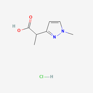 2-(1-methyl-1H-pyrazol-3-yl)propanoic acid hydrochloride